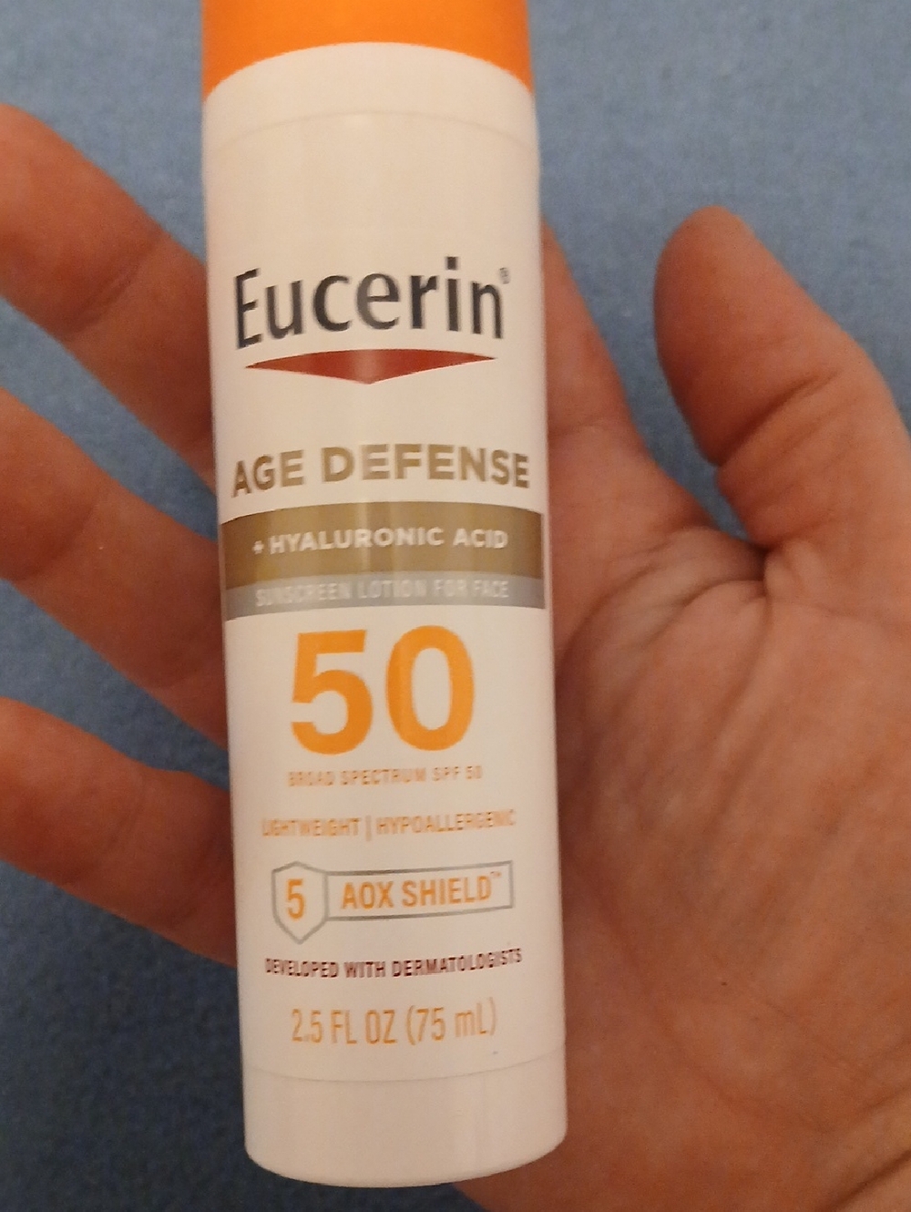 Eucerin Age Defense SPF 50 Hyaluronic Acid Sunscreen Lotion